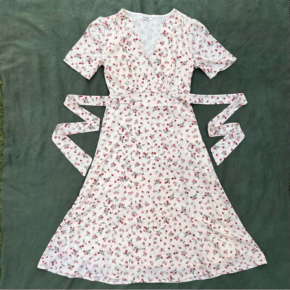 Cream Floral Dress